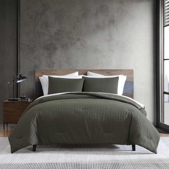 Full/Queen Duvet Cover Set Soft Embossed Bedding with Matching Shams Modern Ho
